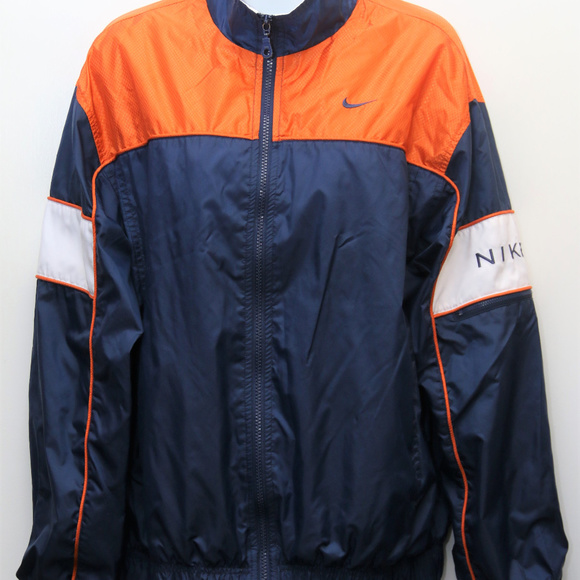 nike orange and blue windbreaker